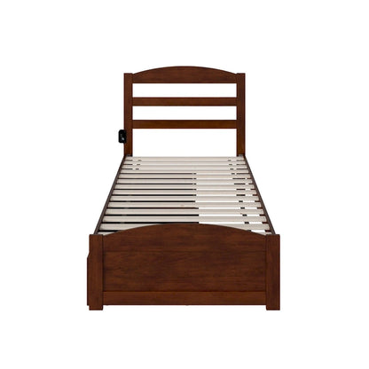 Lit plateforme Warren avec pied de lit et 2 tiroirs de rangement