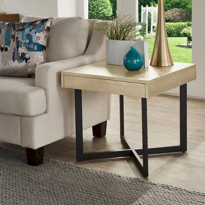 Table d'appoint Eldersley en bois avec un tiroir par iNSPIRE Q Modern