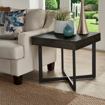 Table d'appoint Eldersley en bois avec un tiroir par iNSPIRE Q Modern
