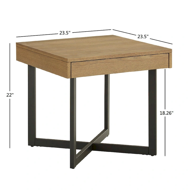 Table d'appoint Eldersley en bois avec un tiroir par iNSPIRE Q Modern