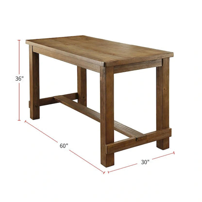Table haute rectangulaire couleur naturelle - Couleur naturelle