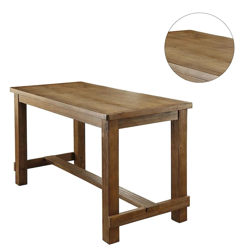 Table haute rectangulaire couleur naturelle - Couleur naturelle