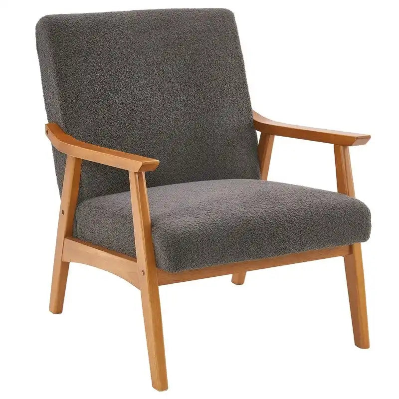 Fauteuil d'appoint Home Comfort style moderne du milieu du siècle avec structure en bois