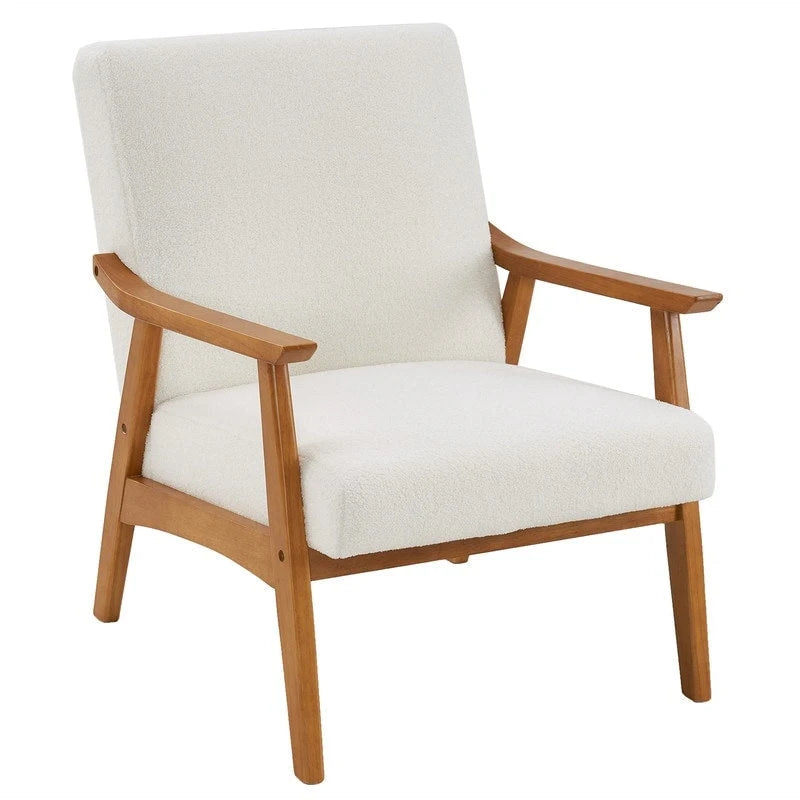 Fauteuil d'appoint Home Comfort style moderne du milieu du siècle avec structure en bois