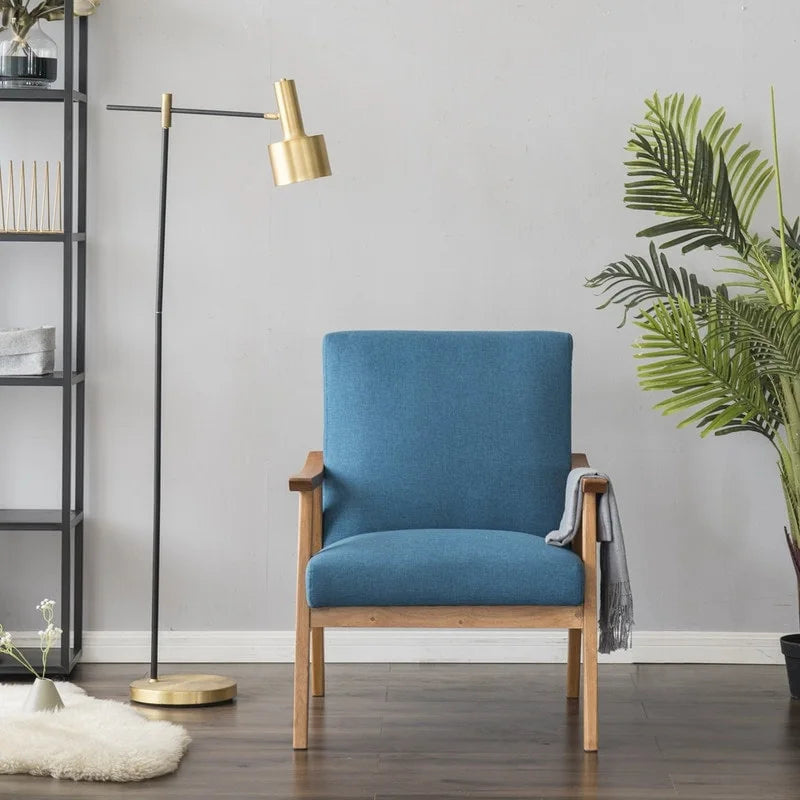 Fauteuil d'appoint Home Comfort style moderne du milieu du siècle avec structure en bois