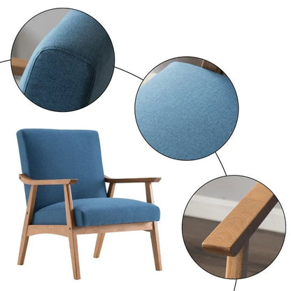 Fauteuil d'appoint Home Comfort style moderne du milieu du siècle avec structure en bois