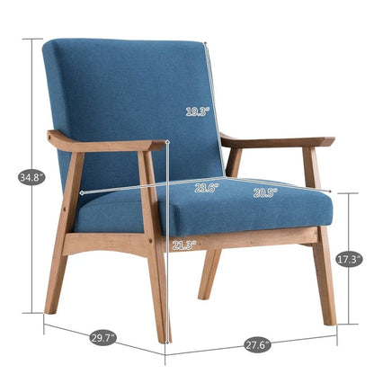 Fauteuil d'appoint Home Comfort style moderne du milieu du siècle avec structure en bois
