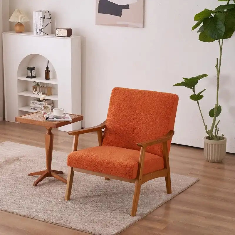 Fauteuil d'appoint Home Comfort style moderne du milieu du siècle avec structure en bois