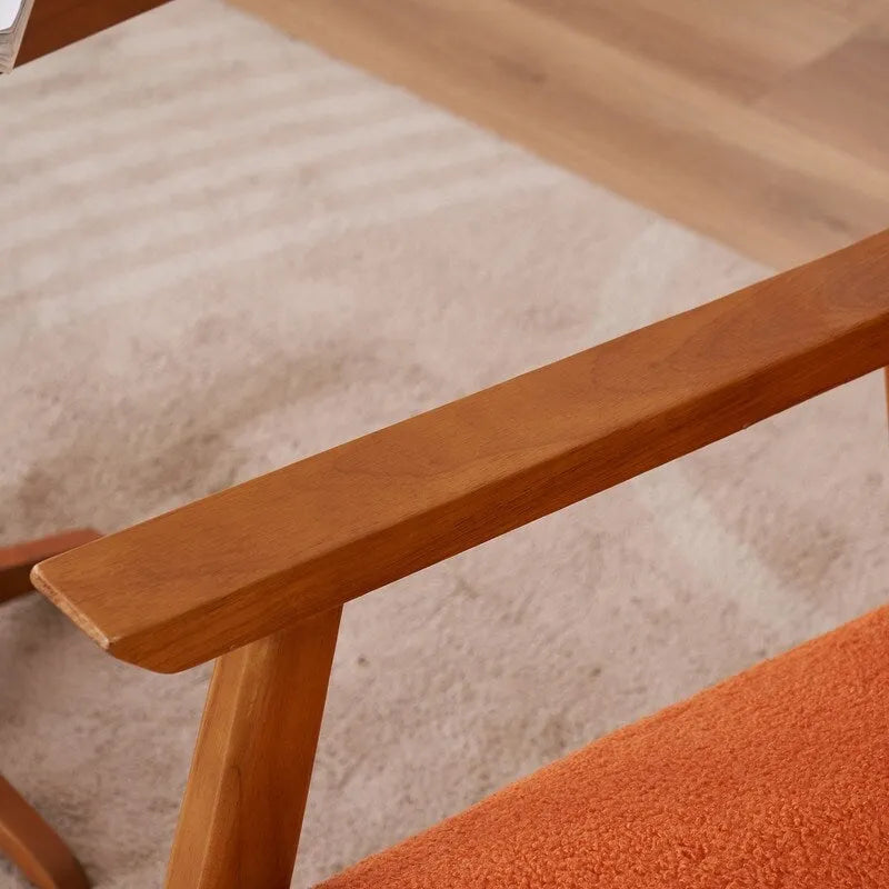 Fauteuil d'appoint Home Comfort style moderne du milieu du siècle avec structure en bois