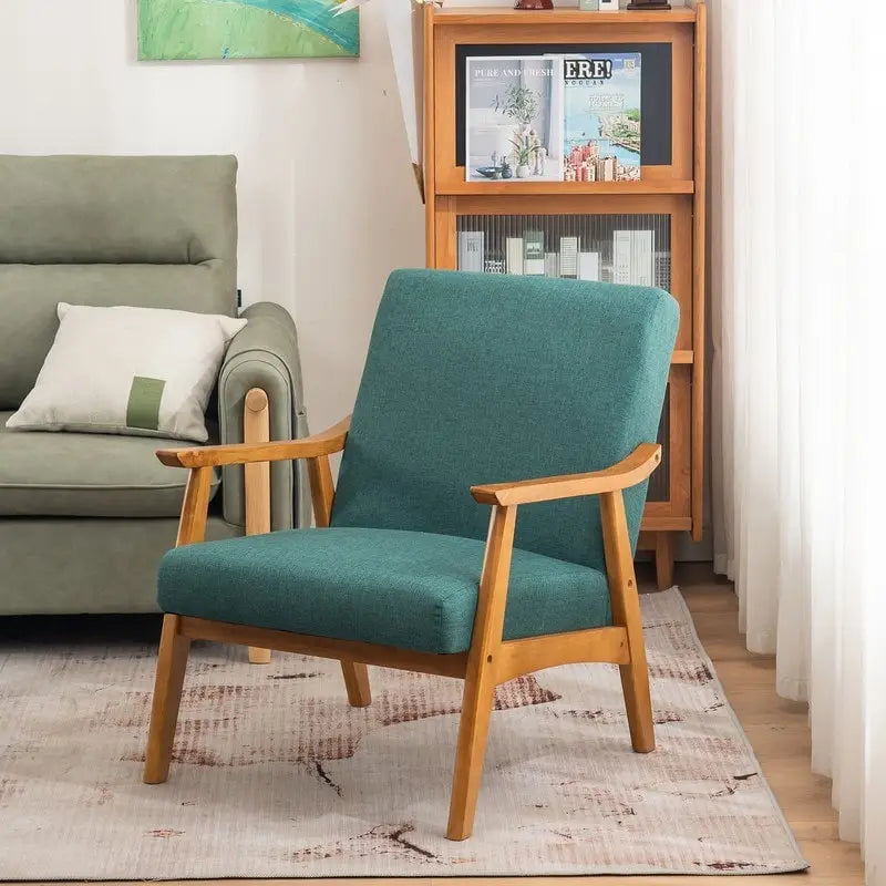 Fauteuil d'appoint Home Comfort style moderne du milieu du siècle avec structure en bois