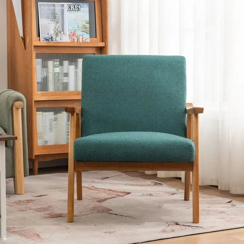 Fauteuil d'appoint Home Comfort style moderne du milieu du siècle avec structure en bois