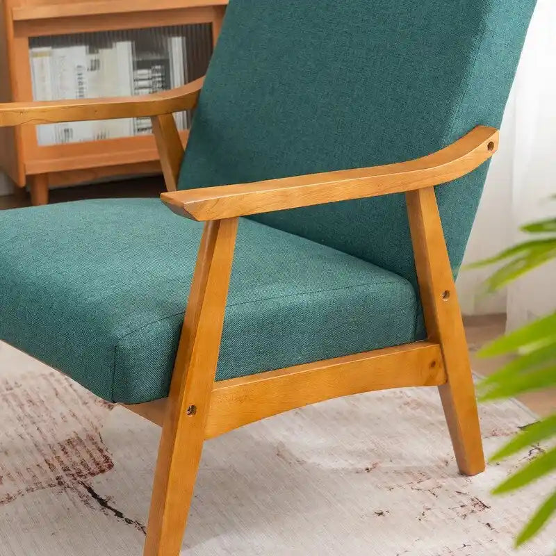 Fauteuil d'appoint Home Comfort style moderne du milieu du siècle avec structure en bois
