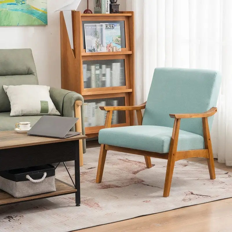 Fauteuil d'appoint Home Comfort style moderne du milieu du siècle avec structure en bois