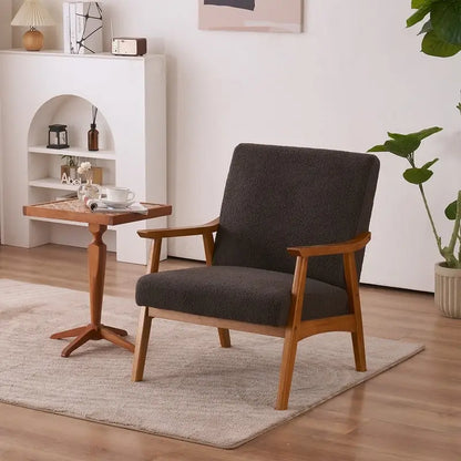 Fauteuil d'appoint Home Comfort style moderne du milieu du siècle avec structure en bois