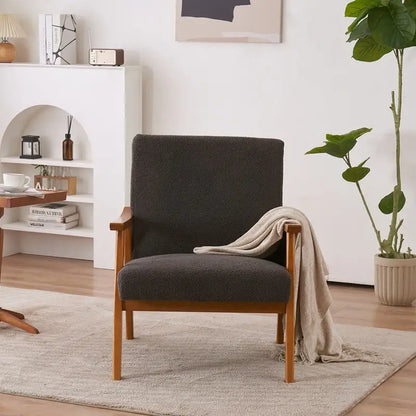 Fauteuil d'appoint Home Comfort style moderne du milieu du siècle avec structure en bois
