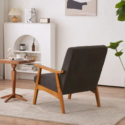 Fauteuil d'appoint Home Comfort style moderne du milieu du siècle avec structure en bois