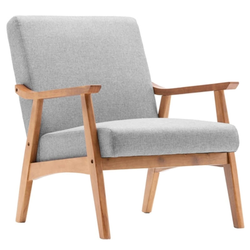 Fauteuil d'appoint Home Comfort style moderne du milieu du siècle avec structure en bois