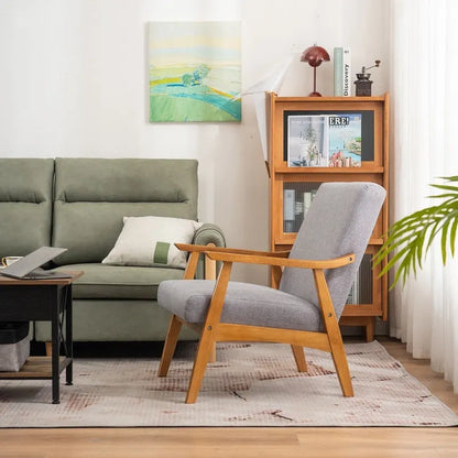 Fauteuil d'appoint Home Comfort style moderne du milieu du siècle avec structure en bois