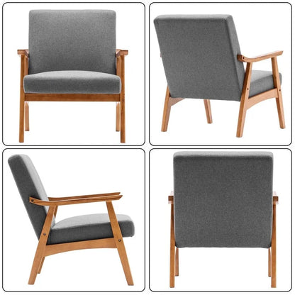 Fauteuil d'appoint Home Comfort style moderne du milieu du siècle avec structure en bois