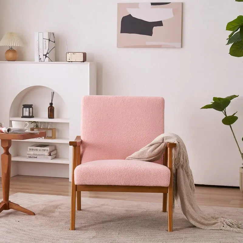 Fauteuil d'appoint Home Comfort style moderne du milieu du siècle avec structure en bois