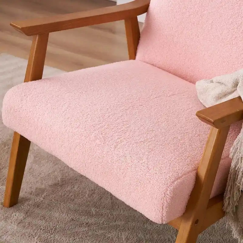 Fauteuil d'appoint Home Comfort style moderne du milieu du siècle avec structure en bois