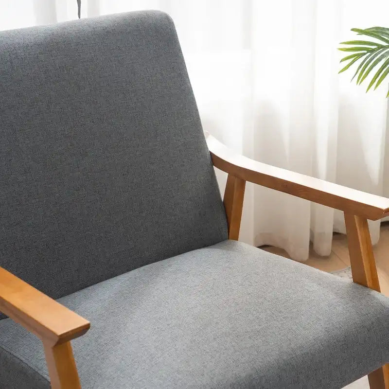 Fauteuil d'appoint Home Comfort style moderne du milieu du siècle avec structure en bois