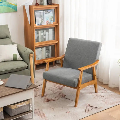Fauteuil d'appoint Home Comfort style moderne du milieu du siècle avec structure en bois