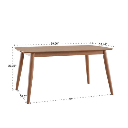 Ensemble de salle à manger conique en chêne norvégien et danois par iNSPIRE Q Modern