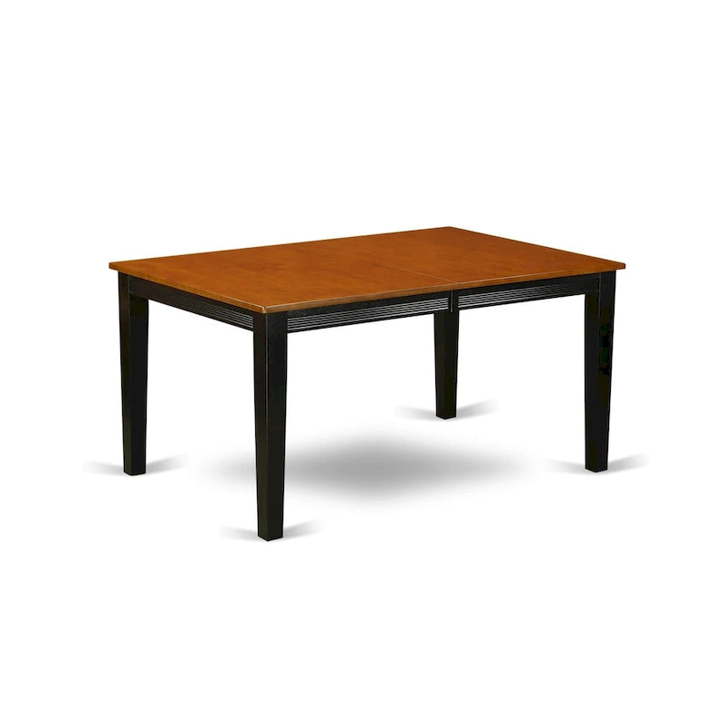Ensemble de table de cuisine 9 pièces East West Furniture - une table à manger et 8 chaises de salle à manger, noir et cerisier (options d'assise)