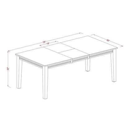Ensemble de table de cuisine 9 pièces East West Furniture - une table à manger et 8 chaises de salle à manger, noir et cerisier (options d'assise)