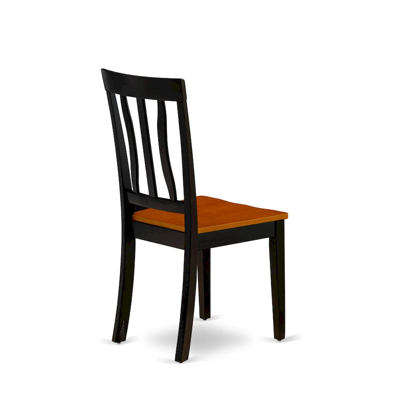 Ensemble de table de cuisine 9 pièces East West Furniture - une table à manger et 8 chaises de salle à manger, noir et cerisier (options d'assise)