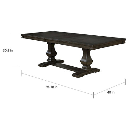 Table de salle à manger extensible en bois Gray Barn Ruddy Road Espresso de 94 pouces