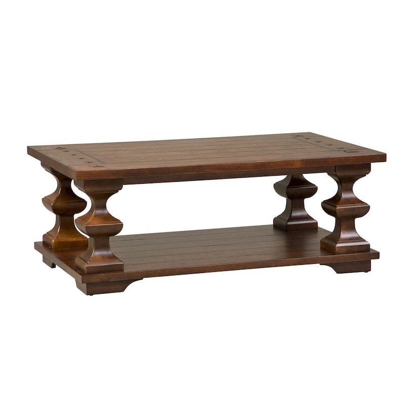 Table basse Sedona Kona Brown avec plateau en chêne massif