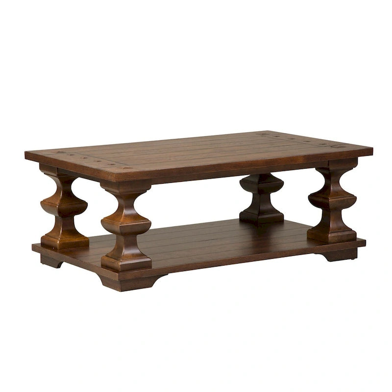 Table basse Sedona Kona Brown avec plateau en chêne massif