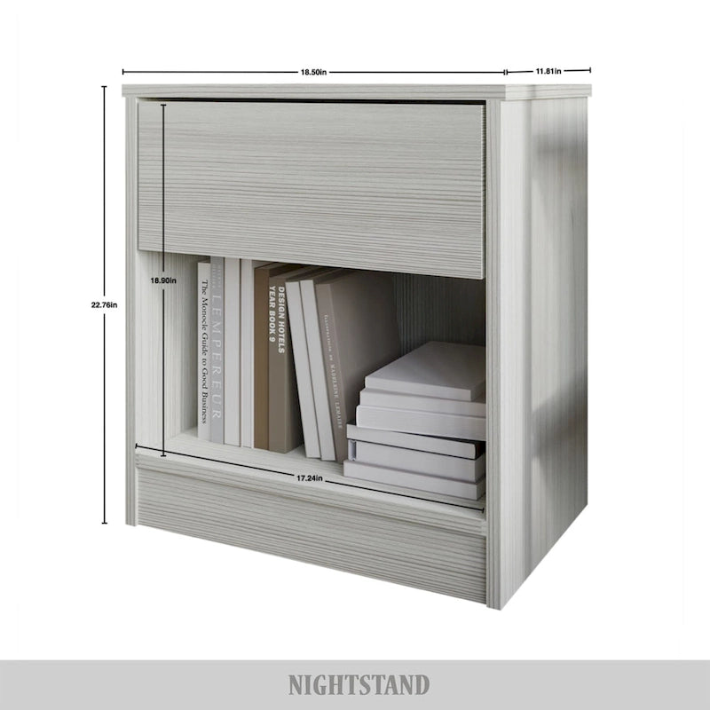 Table de chevet CraftPorch aux lignes épurées et minimalistes, avec un tiroir