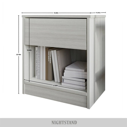 Table de chevet CraftPorch aux lignes épurées et minimalistes, avec un tiroir