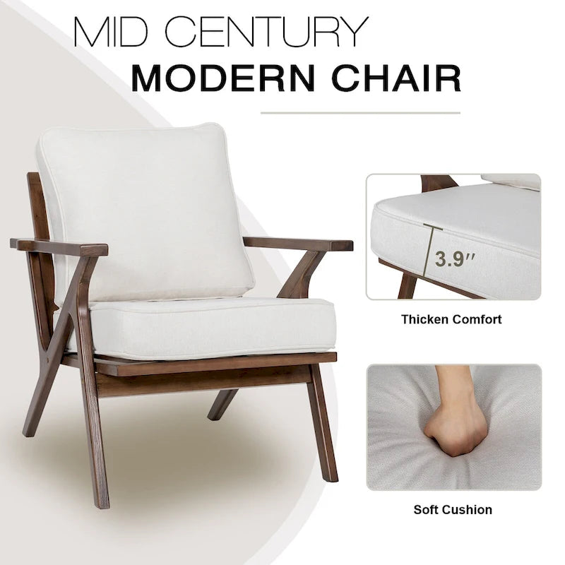 Fauteuil d'appoint, fauteuil de salon, fauteuil moderne du milieu du siècle, fauteuil de lecture d'appoint avec accoudoir.