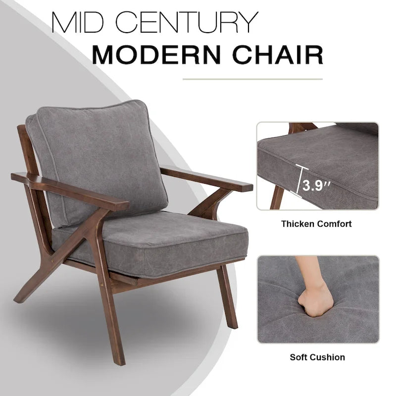 Fauteuil d'appoint, fauteuil de salon, fauteuil moderne du milieu du siècle, fauteuil de lecture d'appoint avec accoudoir.