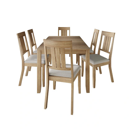 Ensemble de salle à manger classique en bois 7 pièces CraftPorch