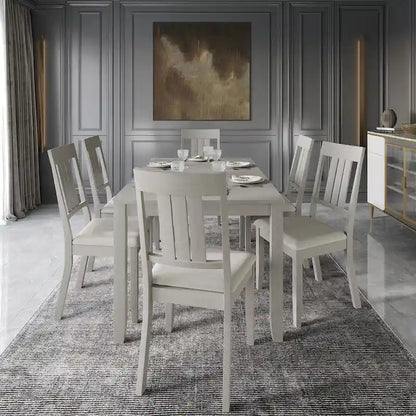 Ensemble de salle à manger classique en bois 7 pièces CraftPorch