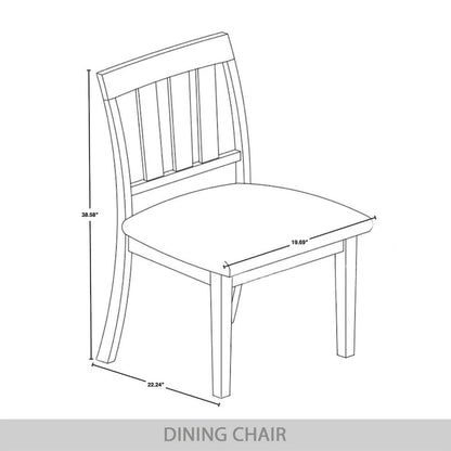 Ensemble de salle à manger classique en bois 7 pièces CraftPorch