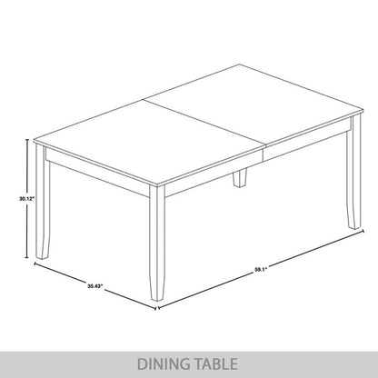 Ensemble de salle à manger classique en bois 7 pièces CraftPorch