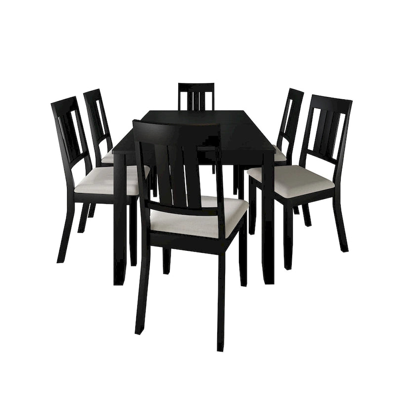 Ensemble de salle à manger classique en bois 7 pièces CraftPorch