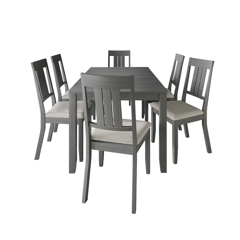 Ensemble de salle à manger classique en bois 7 pièces CraftPorch