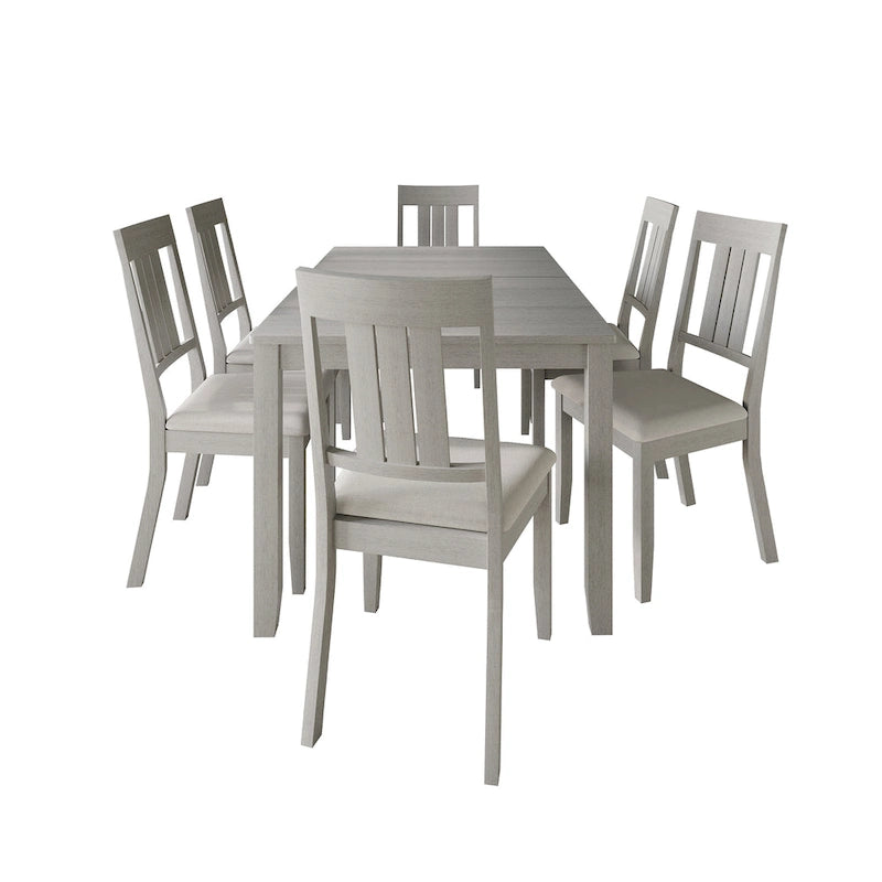 Ensemble de salle à manger classique en bois 7 pièces CraftPorch