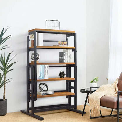 Table transformable en bois massif / Table étagère convertible pour petits espaces / Présentoir multifonctionnel