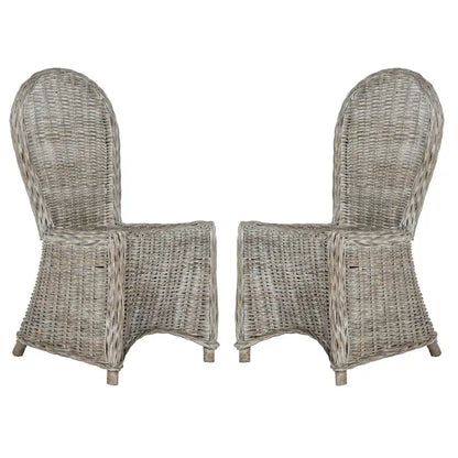Chaises de salle à manger SAFAVIEH Manolica blanchies (lot de 2) - 19,5 x 26 x 40,5 cm - 20 cm (L) x 26 cm (P) x 41 cm (H)
