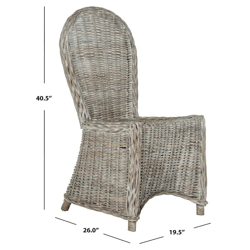 Chaises de salle à manger SAFAVIEH Manolica blanchies (lot de 2) - 19,5 x 26 x 40,5 cm - 20 cm (L) x 26 cm (P) x 41 cm (H)