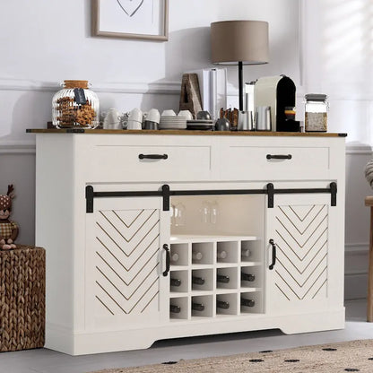 Meuble bar Royalcraft de 132 cm avec casier à vin et grand espace de rangement