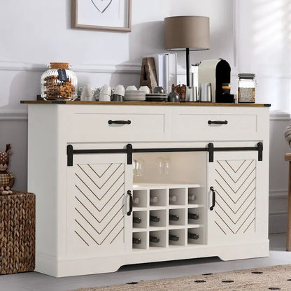 Meuble bar Royalcraft de 132 cm avec casier à vin et grand espace de rangement